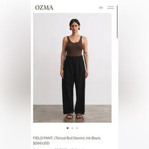 OZMA Ink Black Field Pants Small